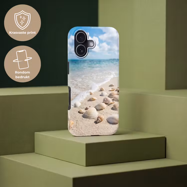 Schelpen - Strand - Natuur - Beige Toughcase MagSafe Apple iPhone 17 klein -USP_PrintM_NL