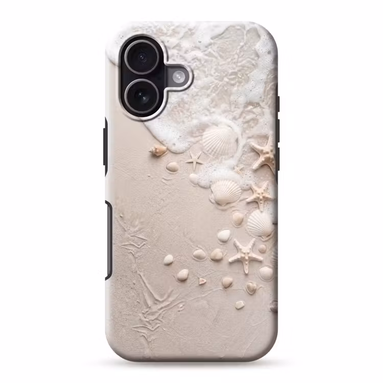 Schelpen - Zeesterren - Strand Toughcase MagSafe Apple iPhone 17 klein -3d