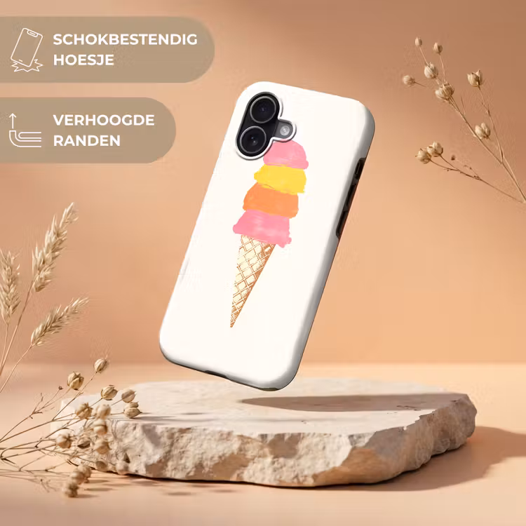 Schepijs - Hoorntje - Illustratie - Minimalistisch Toughcase MagSafe Apple iPhone 17 klein -USP_RandenV_NL