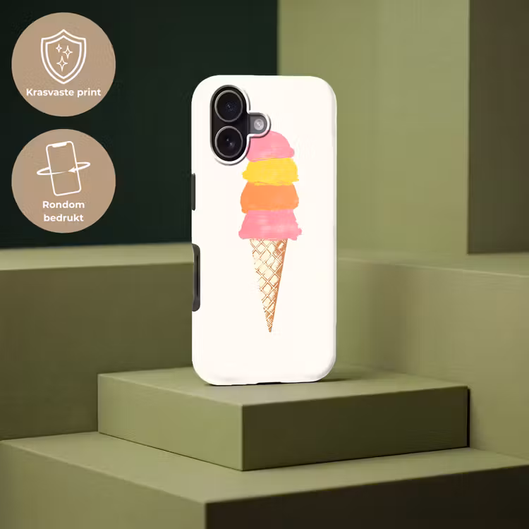 Schepijs - Hoorntje - Illustratie - Minimalistisch Toughcase MagSafe Apple iPhone 17 klein -USP_PrintM_NL
