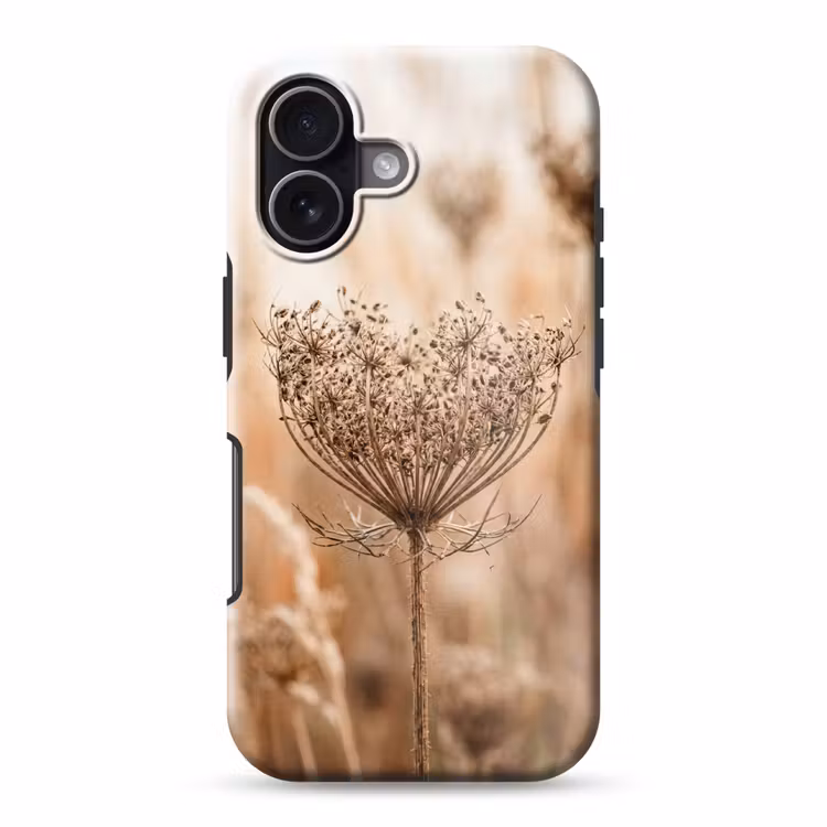 Schermbloem - Droogbloem - Winter - Beige - Minimalistisch Toughcase MagSafe Apple iPhone 17 klein -3d