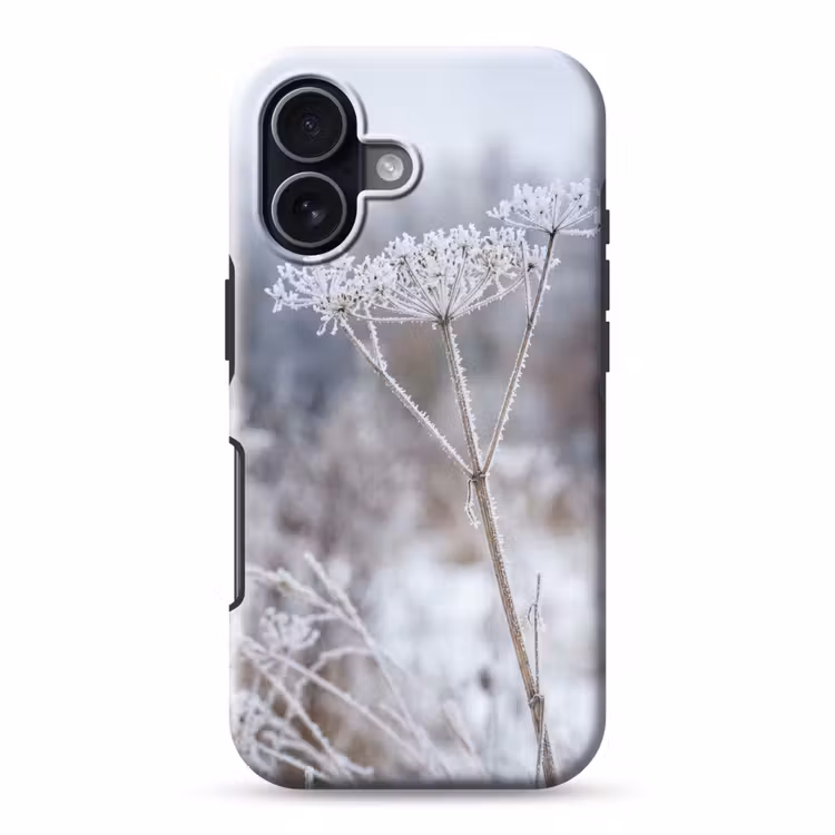 Schermbloem - Rijp - Kristallen - Winter - Delicaat Toughcase MagSafe Apple iPhone 17 klein -3d