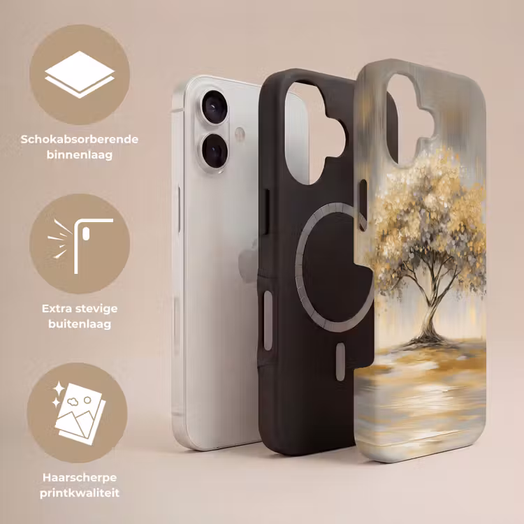 Schilderij - Boom - Abstract - Bladeren Toughcase MagSafe Apple iPhone 17 klein -USP_Lagen_NL