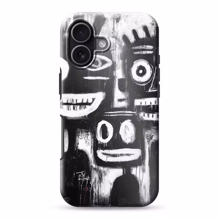 Schilderij - Figuren - Zwart - Abstract Toughcase MagSafe Apple iPhone 17 klein -3d