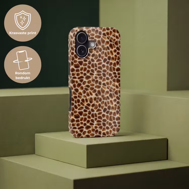 Schildpad - Patroon - Bruin Toughcase MagSafe Apple iPhone 17 klein 1017 -USP_PrintM_NL
