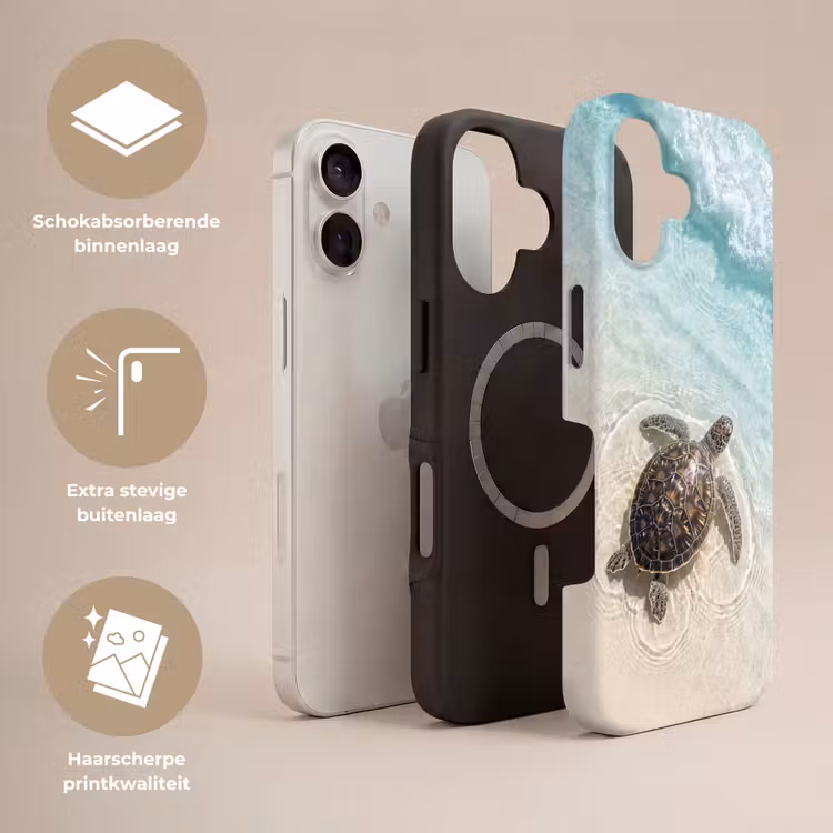 Schildpad - Helder water - Strand - Dieren - Natuur Toughcase MagSafe Apple iPhone 17 klein -USP_Lagen_NL