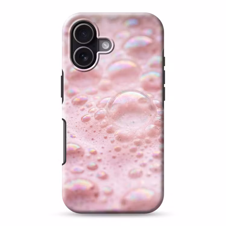 Schuim - Structuur - Roze Toughcase MagSafe Apple iPhone 17 klein -3d
