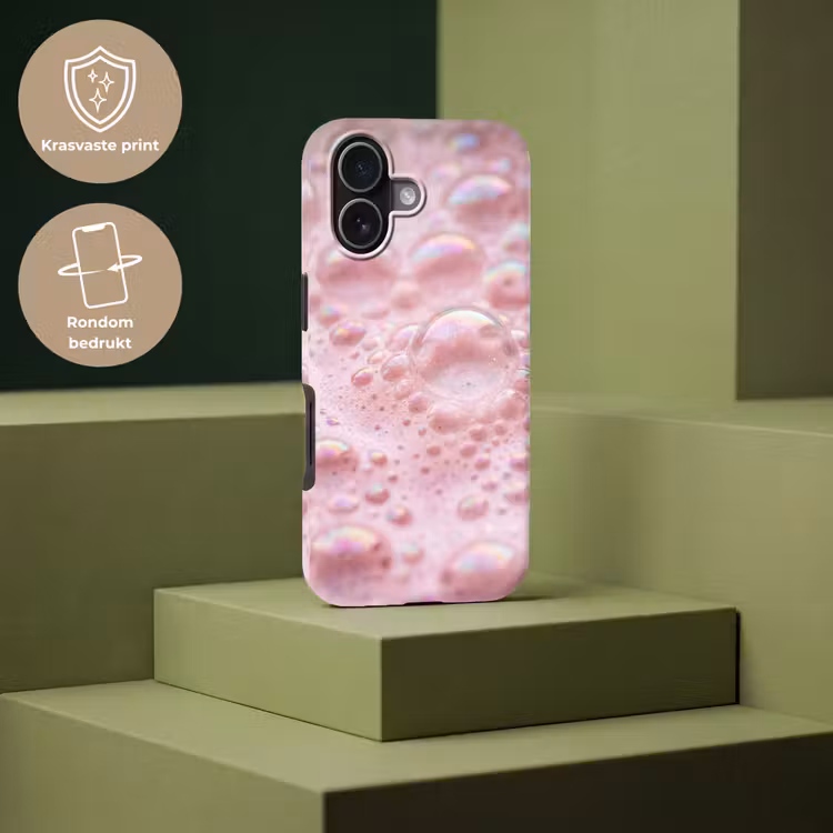 Schuim - Structuur - Roze Toughcase MagSafe Apple iPhone 17 klein -USP_PrintM_NL