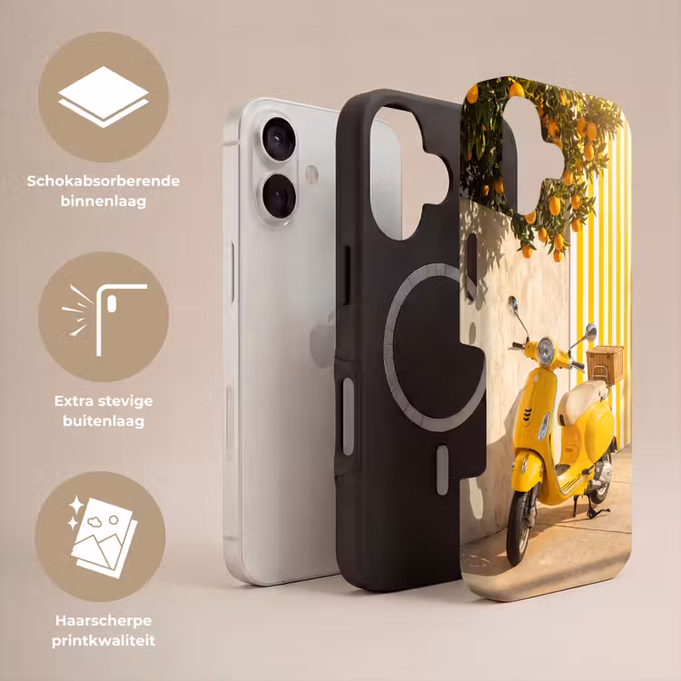 Scooter - Natuur - Zomer - Geel - Mediterraan Toughcase MagSafe Apple iPhone 17 klein -USP_Lagen_NL