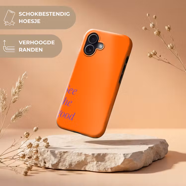 See te good - Paars - Oranje Toughcase MagSafe Apple iPhone 17 klein -USP_RandenV_NL