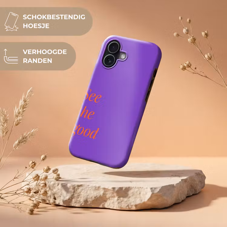 See the good - Oranje - Paars Toughcase MagSafe Apple iPhone 17 klein -USP_RandenV_NL