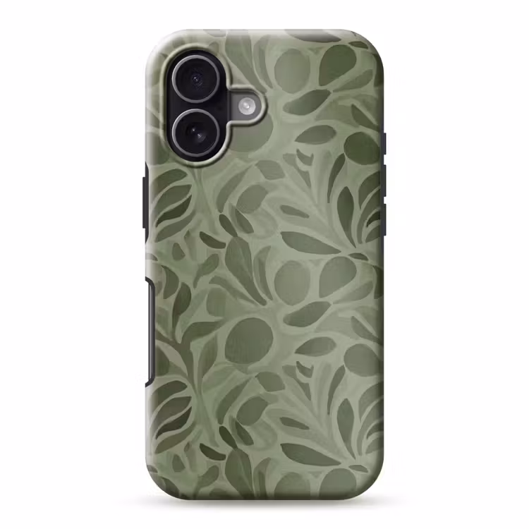 Sereen - Bladeren - Groen Toughcase MagSafe Apple iPhone 17 klein 1017 -3d