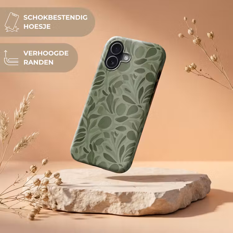 Sereen - Bladeren - Groen Toughcase MagSafe Apple iPhone 17 klein 1017 -USP_RandenV_NL