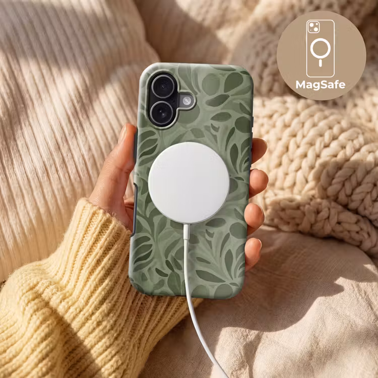 Sereen - Bladeren - Groen Toughcase MagSafe Apple iPhone 17 klein 1017 -USP_MagsafeV