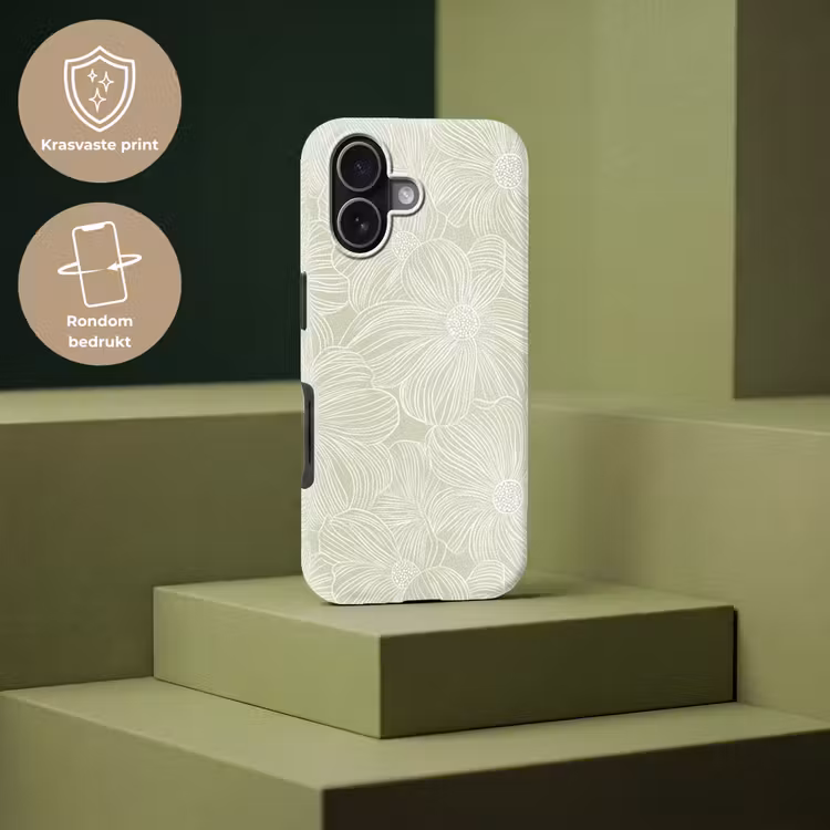Sereen - Bloemen - Groen Toughcase MagSafe Apple iPhone 17 klein 1017 -USP_PrintM_NL