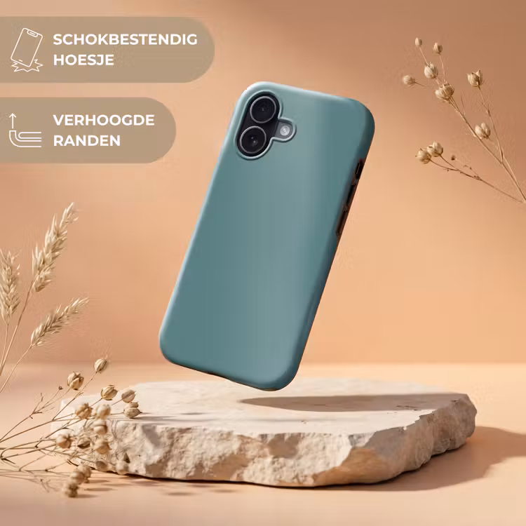 Serene - Teal - Blauw Toughcase MagSafe Apple iPhone 17 klein 1017 -USP_RandenV_NL