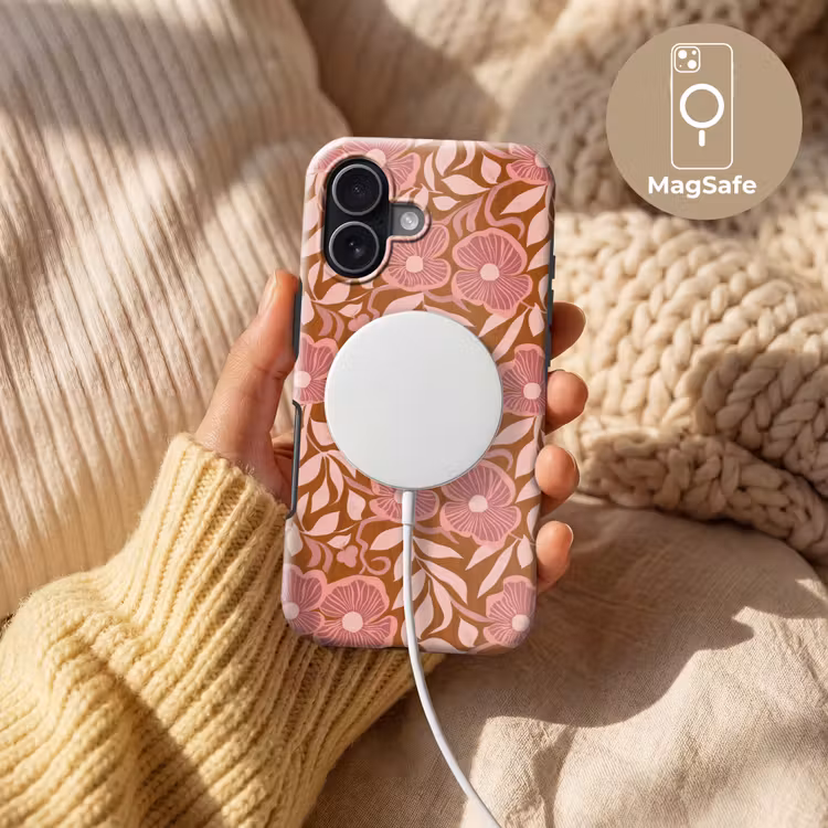 Sfeer - Bloemen - Roze Toughcase MagSafe Apple iPhone 17 klein 1017 -USP_MagsafeV