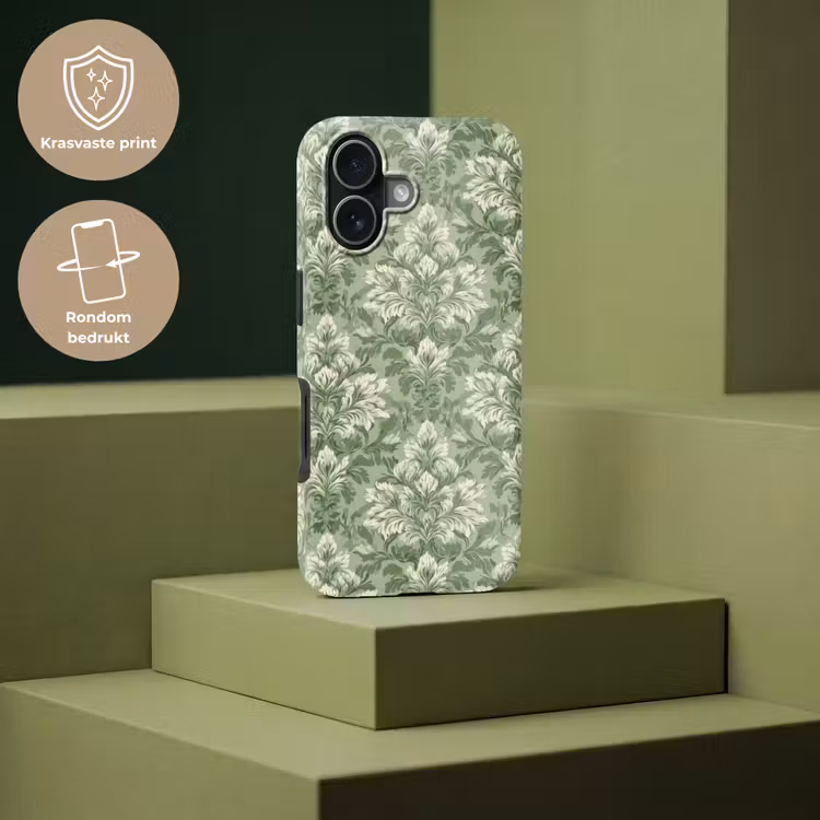 Sierlijk - Lichtgroen - Planten - Patroon - Getailleerd Toughcase MagSafe Apple iPhone 17 klein 1017 -USP_PrintM_NL