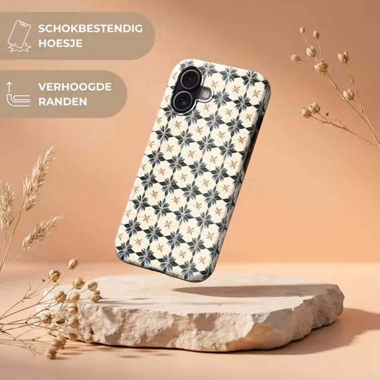 Sierlijk - Ornament - Blauw Toughcase MagSafe Apple iPhone 17 klein 1017 -USP_RandenV_NL