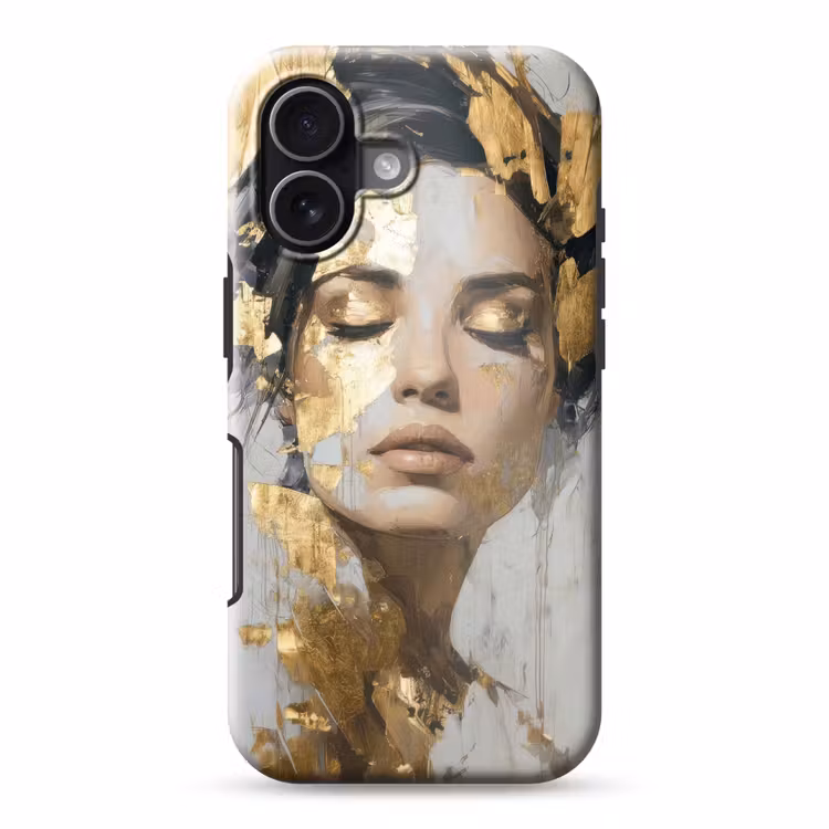 Sierlijk - Vrouw - Goud - Ogen Toughcase MagSafe Apple iPhone 17 klein -3d