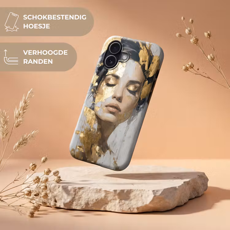 Sierlijk - Vrouw - Goud - Ogen Toughcase MagSafe Apple iPhone 17 klein -USP_RandenV_NL