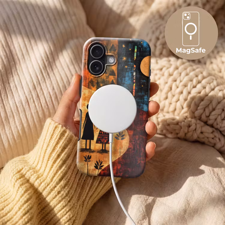 Silhouetten - Abstract - Zon - Maan Toughcase MagSafe Apple iPhone 17 klein -USP_MagsafeV