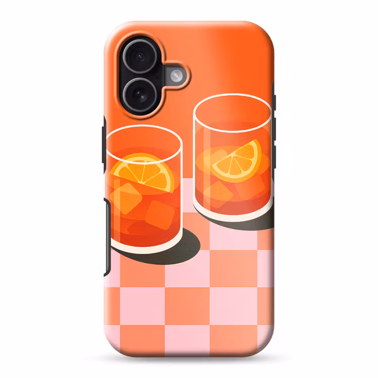 Sinaasappel - Glazen - Oranje Toughcase MagSafe Apple iPhone 17 klein -3d