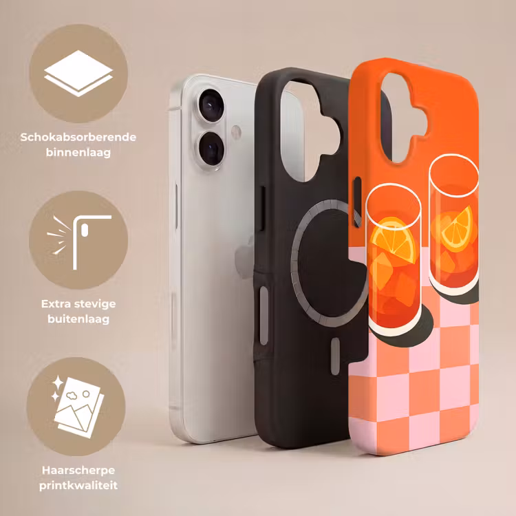 Sinaasappel - Glazen - Oranje Toughcase MagSafe Apple iPhone 17 klein -USP_Lagen_NL