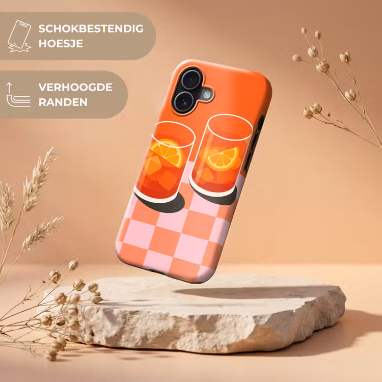 Sinaasappel - Glazen - Oranje Toughcase MagSafe Apple iPhone 17 klein -USP_RandenV_NL