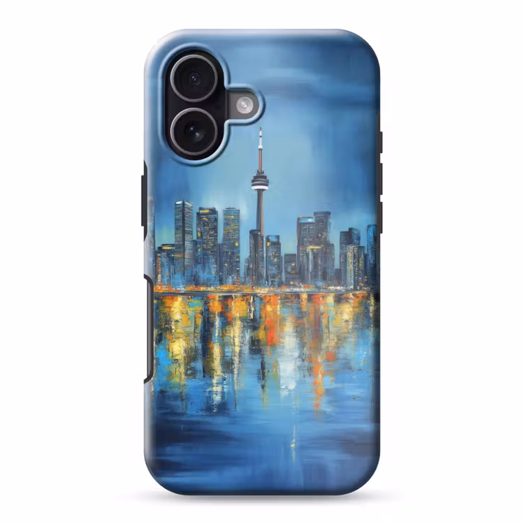 Skyline Toronto - Water - Stadslichten - Toren Toughcase MagSafe Apple iPhone 17 klein -3d