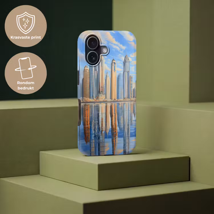 Skyline - Wolkenkrabbers - Water - Blauw Toughcase MagSafe Apple iPhone 17 klein -USP_PrintM_NL