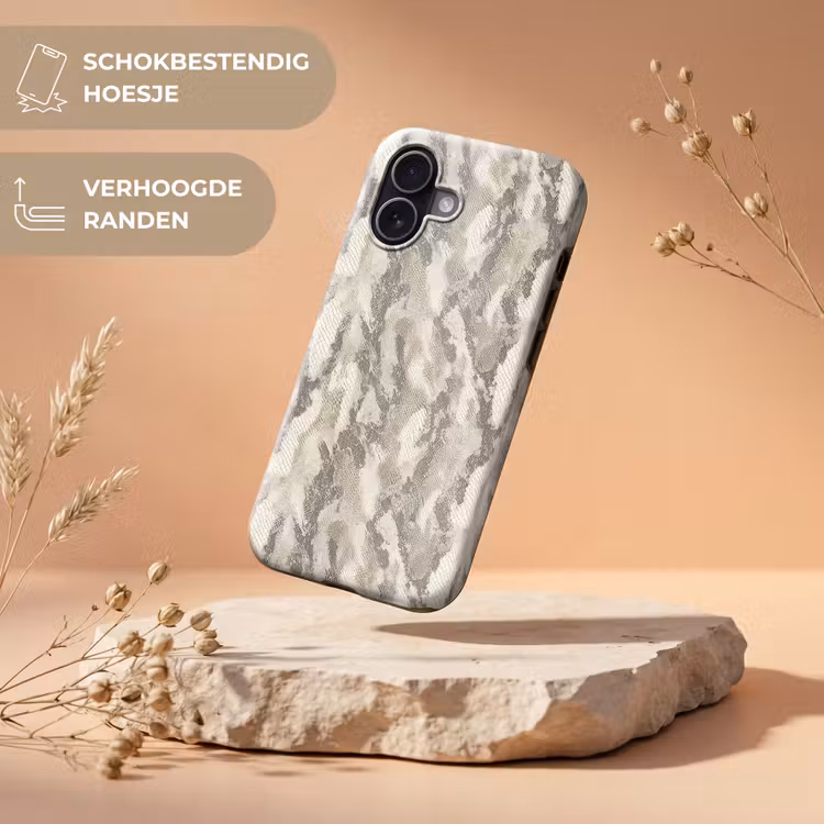 Slang - Patroon - Taupe Toughcase MagSafe Apple iPhone 17 klein 1017 -USP_RandenV_NL