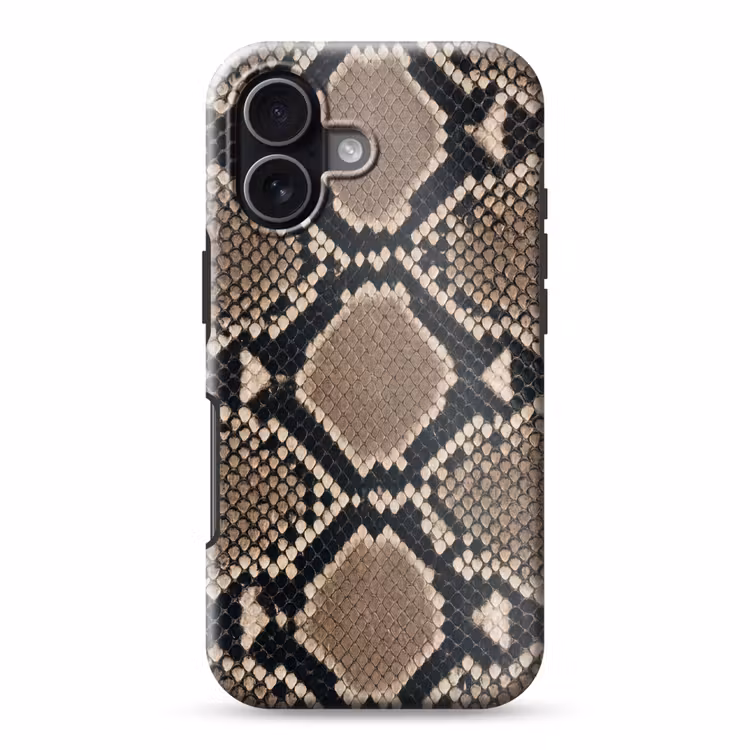 Slangenprint - Python - Bruin Toughcase MagSafe Apple iPhone 17 klein -3d