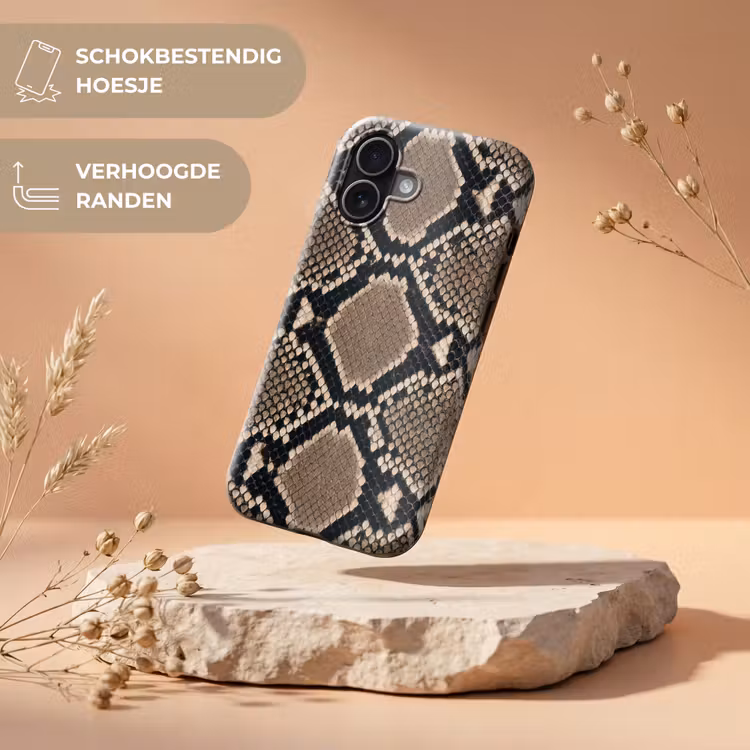 Slangenprint - Python - Bruin Toughcase MagSafe Apple iPhone 17 klein -USP_RandenV_NL