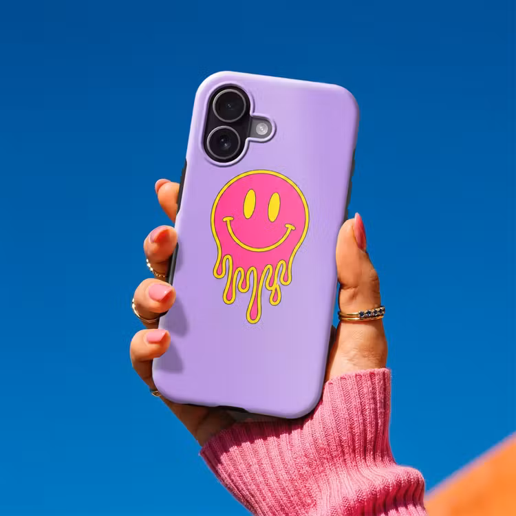 Smiley - Drip - Neon Toughcase MagSafe Apple iPhone 17 klein -Sfeer1V