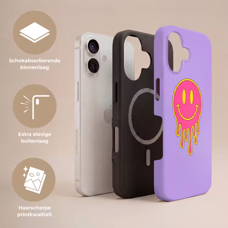 Smiley - Drip - Neon Toughcase MagSafe Apple iPhone 17 klein -USP_Lagen_NL