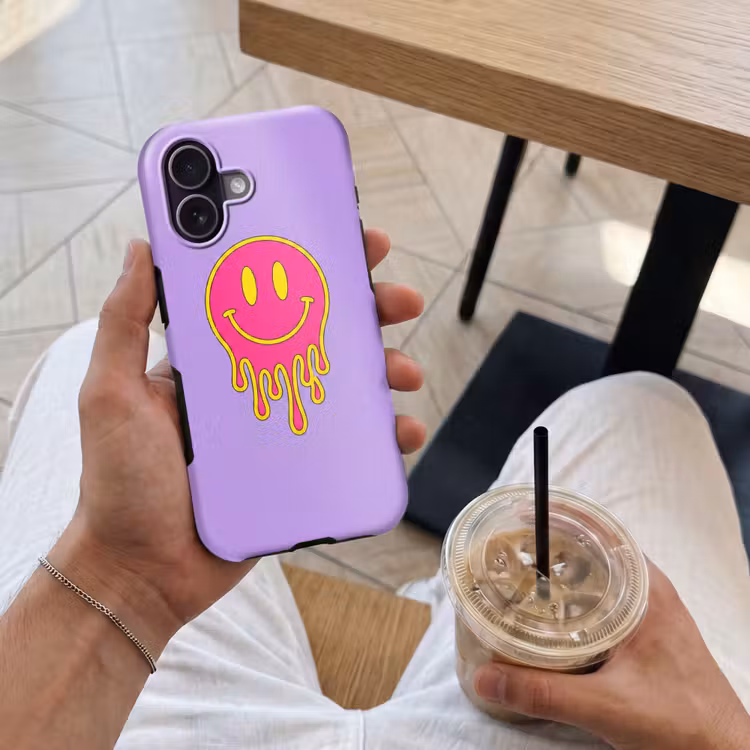 Smiley - Drip - Neon Toughcase MagSafe Apple iPhone 17 klein -Sfeer1M