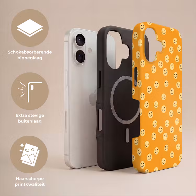 Smileys - Retro - Heel Toughcase MagSafe Apple iPhone 17 klein 1017 -USP_Lagen_NL
