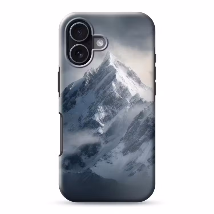 Sneeuw - Berg - Wolken Toughcase MagSafe Apple iPhone 17 klein -3d