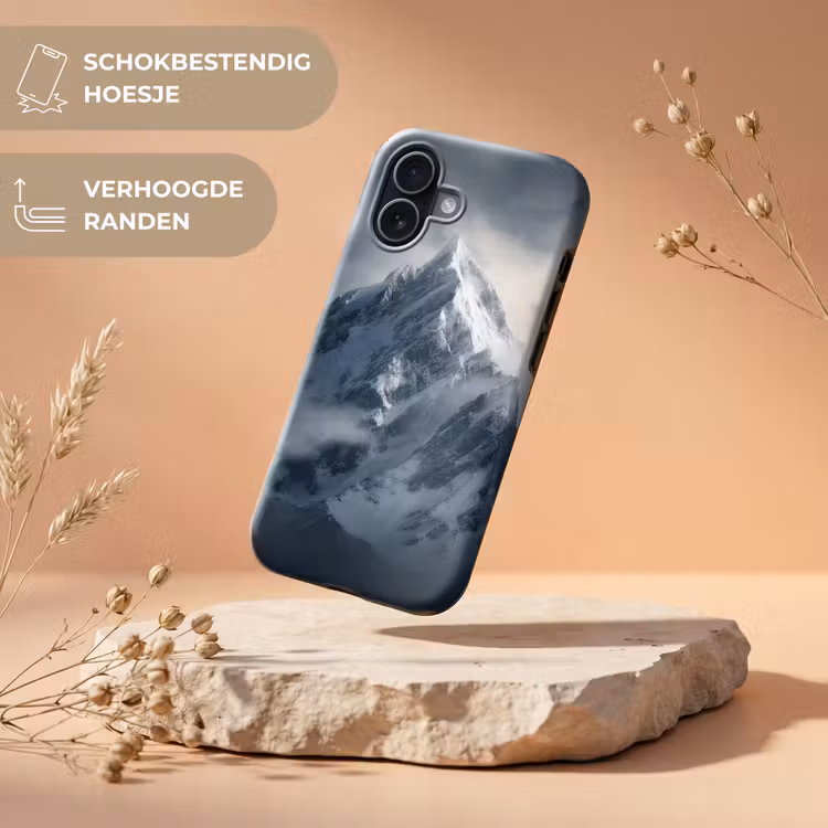 Sneeuw - Berg - Wolken Toughcase MagSafe Apple iPhone 17 klein -USP_RandenV_NL