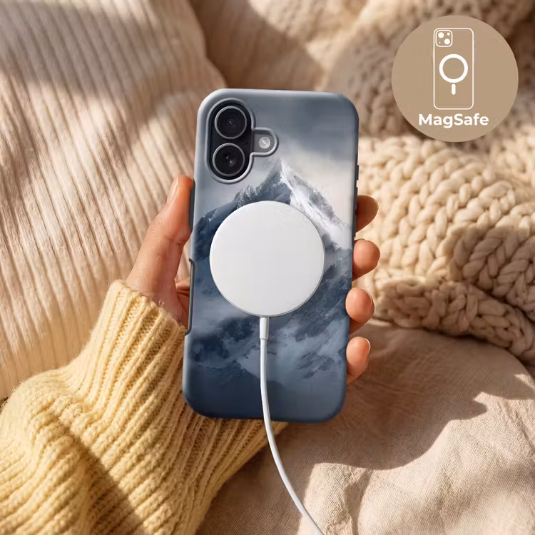 Sneeuw - Berg - Wolken Toughcase MagSafe Apple iPhone 17 klein -USP_MagsafeV
