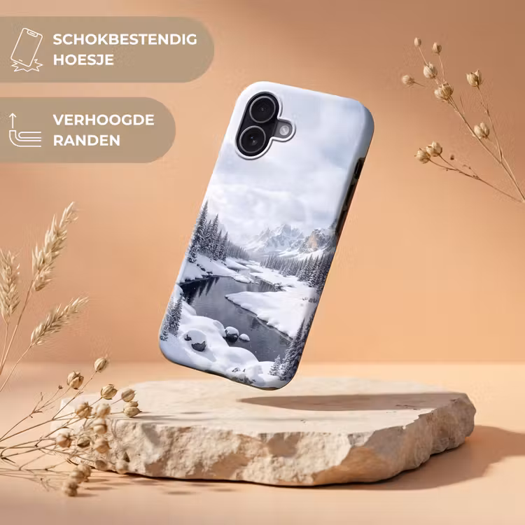 Sneeuwlandschap - Bergen - Rivier - Winter Toughcase MagSafe Apple iPhone 17 klein -USP_RandenV_NL