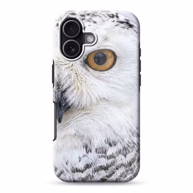 Sneeuwuil - Oog - Wildlife - Wit Toughcase MagSafe Apple iPhone 17 klein -3d