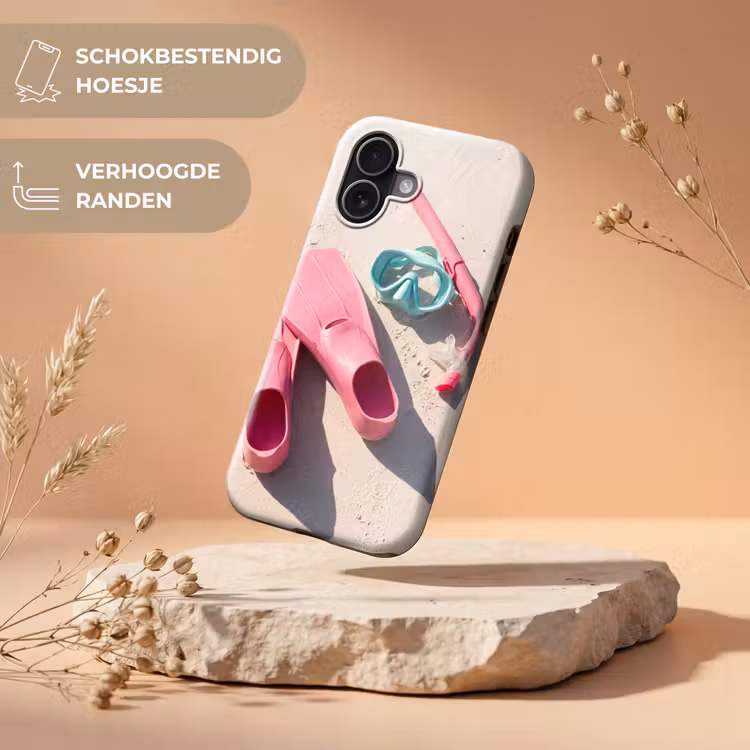 Snorkelset - Strand - Zomer - Roze Toughcase MagSafe Apple iPhone 17 klein -USP_RandenV_NL