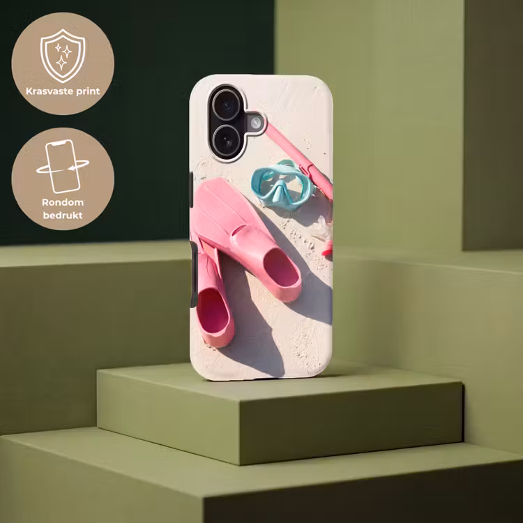 Snorkelset - Strand - Zomer - Roze Toughcase MagSafe Apple iPhone 17 klein -USP_PrintM_NL