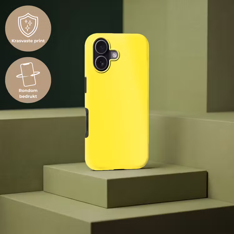 Soft - Custard - Geel Toughcase MagSafe Apple iPhone 17 klein 1017 -USP_PrintM_NL