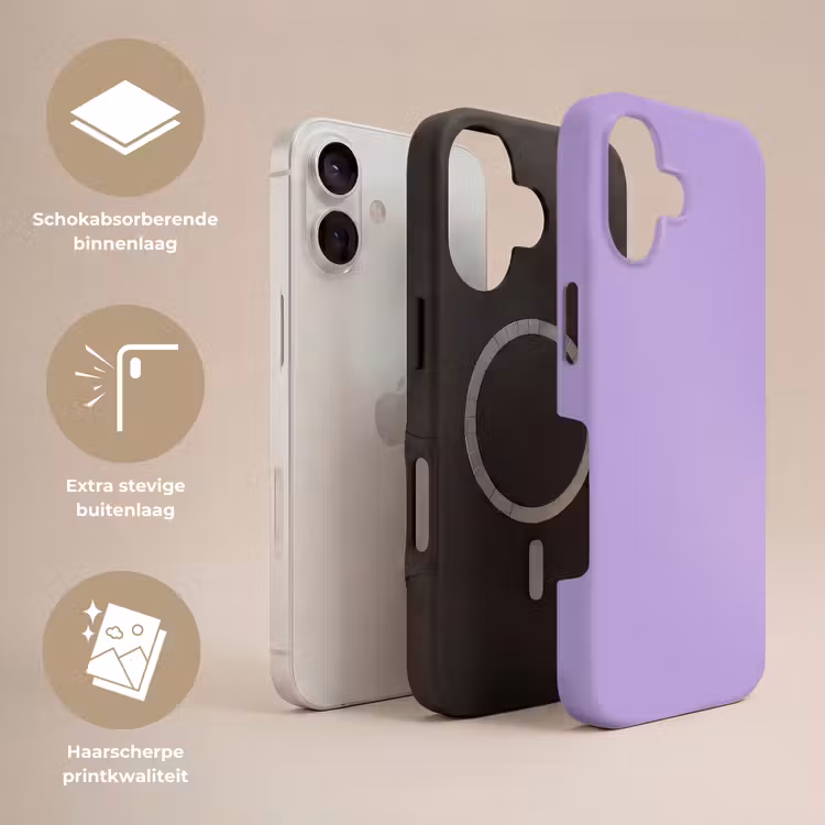 Soft - Lavender - Paars Toughcase MagSafe Apple iPhone 17 klein 1017 -USP_Lagen_NL