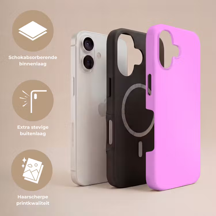 Soft - Lavender - Roze Toughcase MagSafe Apple iPhone 17 klein 1017 -USP_Lagen_NL
