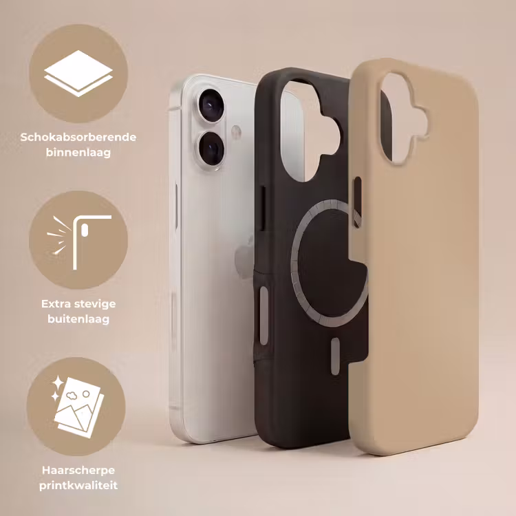 Soft - Taupe - Bruin Toughcase MagSafe Apple iPhone 17 klein 1017 -USP_Lagen_NL