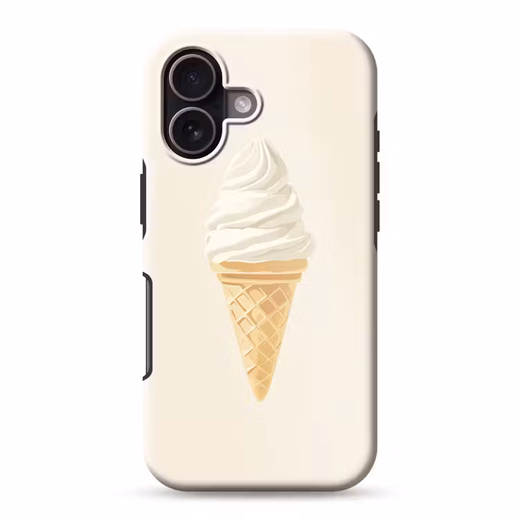 Softijs - Hoorntje - Wit Toughcase MagSafe Apple iPhone 17 klein -3d